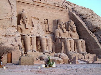 Templo de Ramses II en AbuSimbel consagrado a Amón, Ra y Ptah